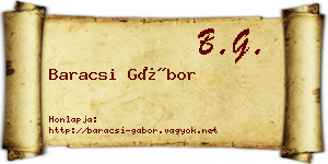Baracsi Gábor névjegykártya